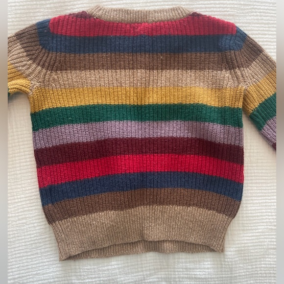 GAP Tan Multi-Stripe Sweater, Size 12-18M - Picture 3 of 6